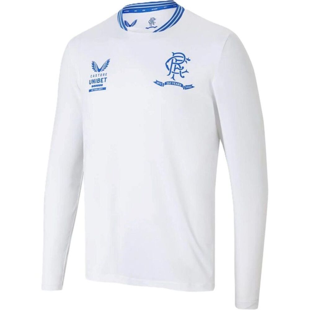 Castore Mens Rangers FC Long-Sleeved Jersey / White